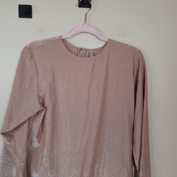 SKIMS Shimmer Catsuit Semi-Sheer High Crew Neckline in Sienna Size 3X - Picture 2 of 9